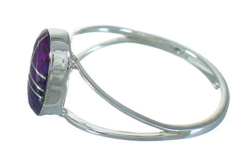Magenta Turquoise Sterling Silver Jewelry Ring Size 5-1/4 FX90286
